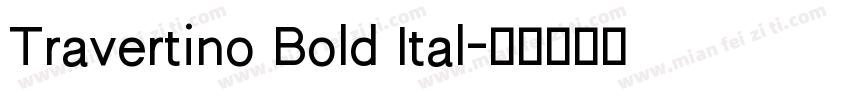 Travertino Bold Ital字体转换